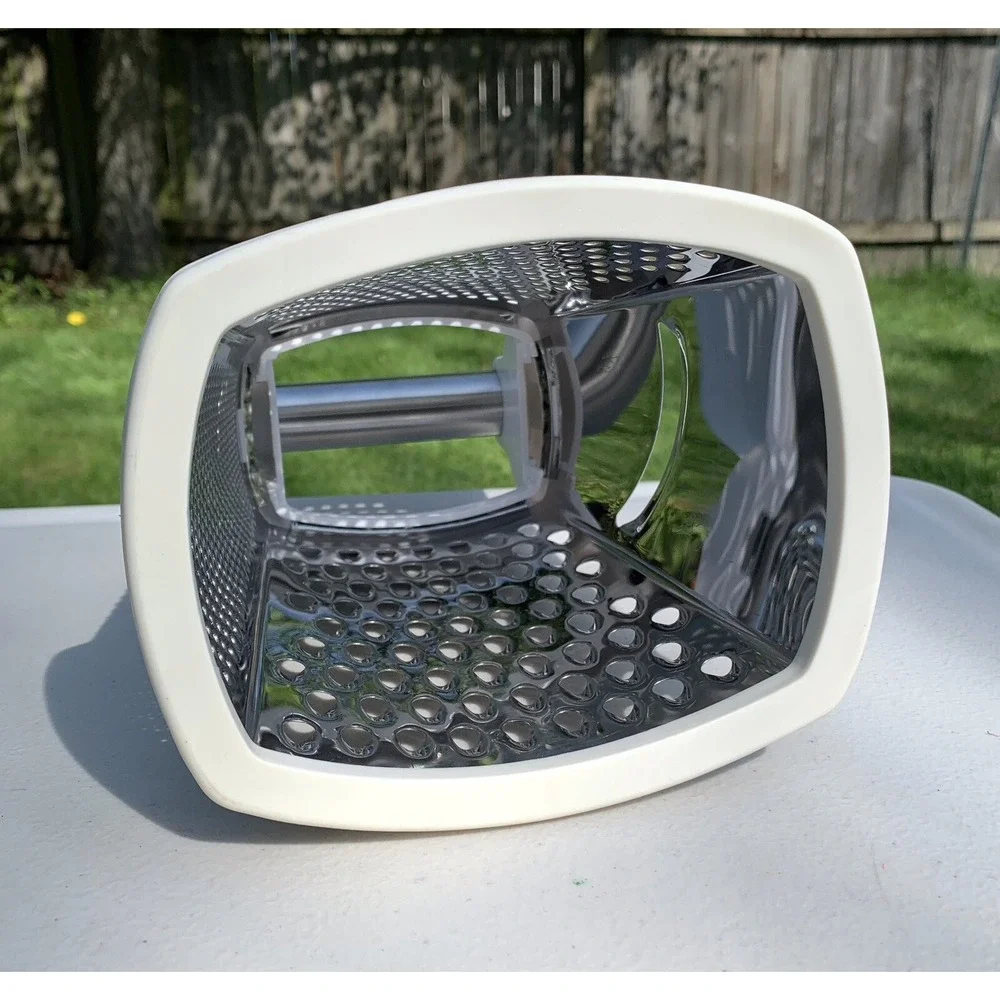 KitchenAid Stainless Steel Box Grater, 4 Sided with White Handle - NICE!